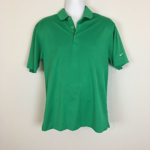Nike Other - *SALE* Nike Golf Shirt Mens Medium Kelly Green Swoosh Collared Polo Short Sleeve
